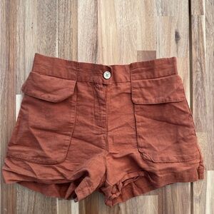 Janie & Jack Rust Orange Shorts with Pockets Size 12 girl
